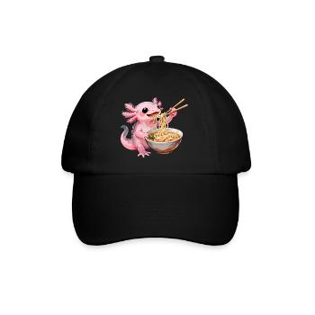 Ramen Axolotl - Baseball Cap - black/black - Front