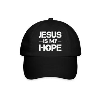 Jesus is my hope - Baseball Cap - black/black - Front