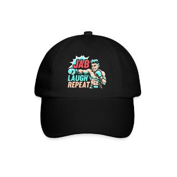 Jab Laugh Repeat Gloves Boxing Gloves - Baseball Cap - black/black - Front