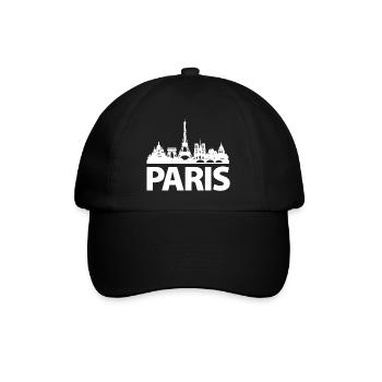 PARIS Skyline white - Baseball Cap - black/black - Front