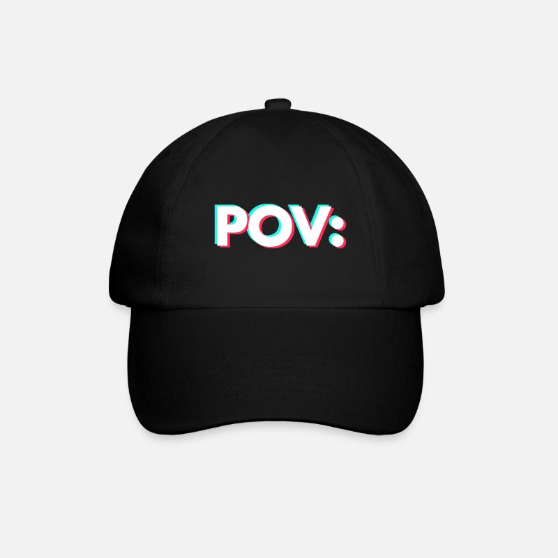 POV: Meme Imprimer - Casquette classique - noir/noir
