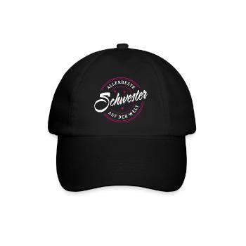 ALLERBESTE SCHWESTER AUF DER WELT LIEBE SCHWESTERN - Baseballkappe - Schwarz/Schwarz - Vorne
