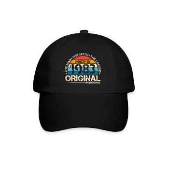 1983 Vintage Born Man Myth Legend - Casquette classique - noir/noir - Devant