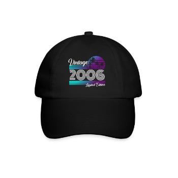 Vintage 2006 Retro Vintage 2006 Birthday - Baseball Cap - black/black - Front