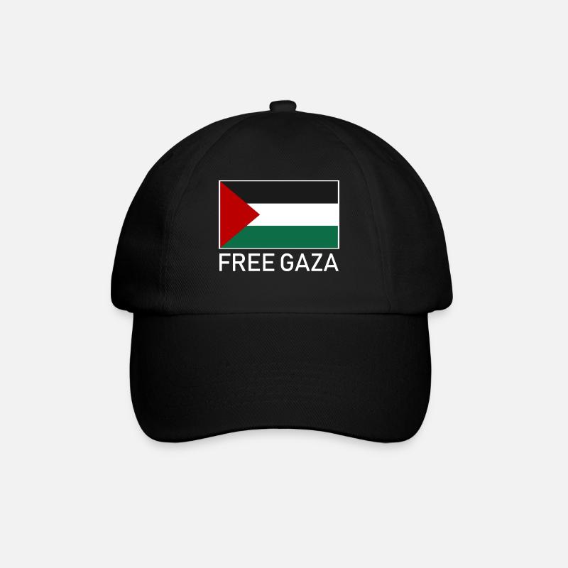 FREE GAZA Palestine Geschenkidee Islam - Baseballkappe - Schwarz/Schwarz