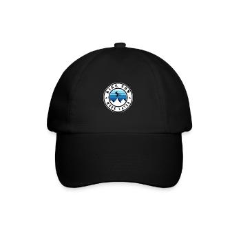Bike now work later - Baseballkappe - Schwarz/Schwarz - Vorne