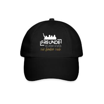 Beste Freunde FREUND Kumpel Kumpels - Baseballkappe - Schwarz/Schwarz - Vorne