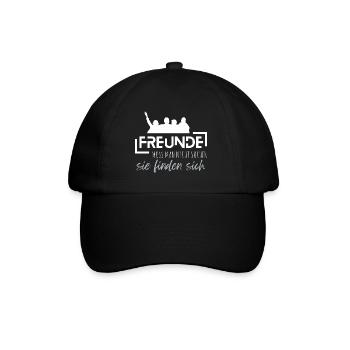 Beste Freunde FREUND Kumpel Kumpels - Baseballkappe - Schwarz/Schwarz - Vorne