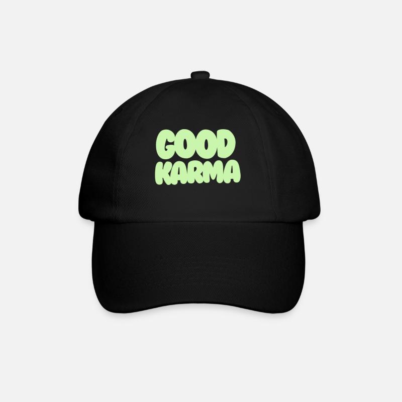 Bon Karma vert clair - Casquette classique - noir/noir
