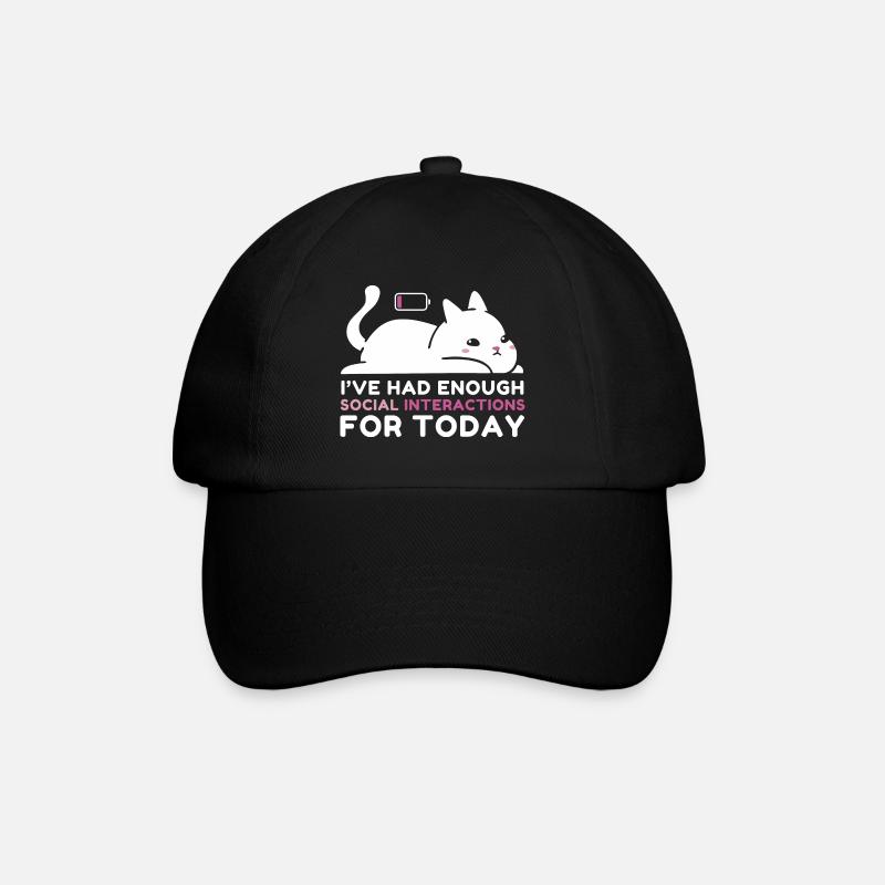 Enough Social Interactions - Baseball Cap - black/black