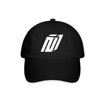 Abstract N Buchstabe - Baseballkappe - Schwarz/Schwarz - Vorne