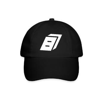 Abstract Nummer 8 - Baseballkappe - Schwarz/Schwarz - Vorne