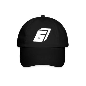 Abstract Nummer 6 - Baseballkappe - Schwarz/Schwarz - Vorne