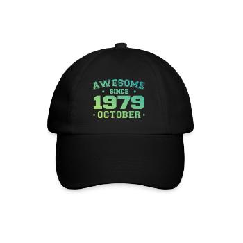 Octobre 1979 - Cadeau Anniversaire Octobre 1979 - Casquette classique - noir/noir - Devant