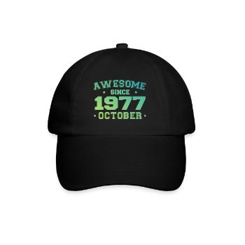 Octobre 1977 - Cadeau Anniversaire Octobre 1977 - Casquette classique - noir/noir - Devant
