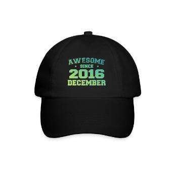 Birthday December 2016 - Gift December 2016 - Baseball Cap - black/black - Front