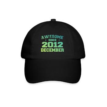 Anniversaire Décembre 2012 - Cadeau Decembre 2012 - Casquette classique - noir/noir - Devant