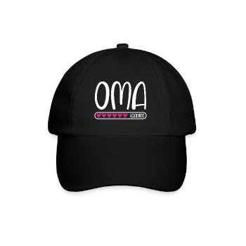 Oma loading - Baseballkappe - Schwarz/Schwarz - Vorne