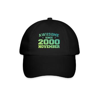 Born November 2000 Birthday Gift November 2000 - Baseball Cap - black/black - Front