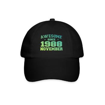 Born November 1988 Birthday Gift November 1988 - Baseball Cap - black/black - Front