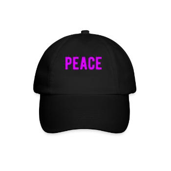 peace Frieden Love Liebe Freunde Freundschaft - Baseballkappe - Schwarz/Schwarz - Vorne