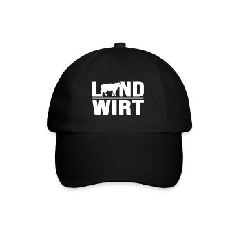 landwirt milchbauer almwirtschaft bauer - Baseballkappe - Schwarz/Schwarz - Vorne