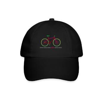 Fahrrad Fahrradfahrer radlos Drahtesel Bike - Baseballkappe - Schwarz/Schwarz - Vorne