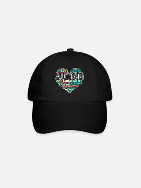 Cœur Puzzle Autisme Chemise - Casquette classique - noir/noir