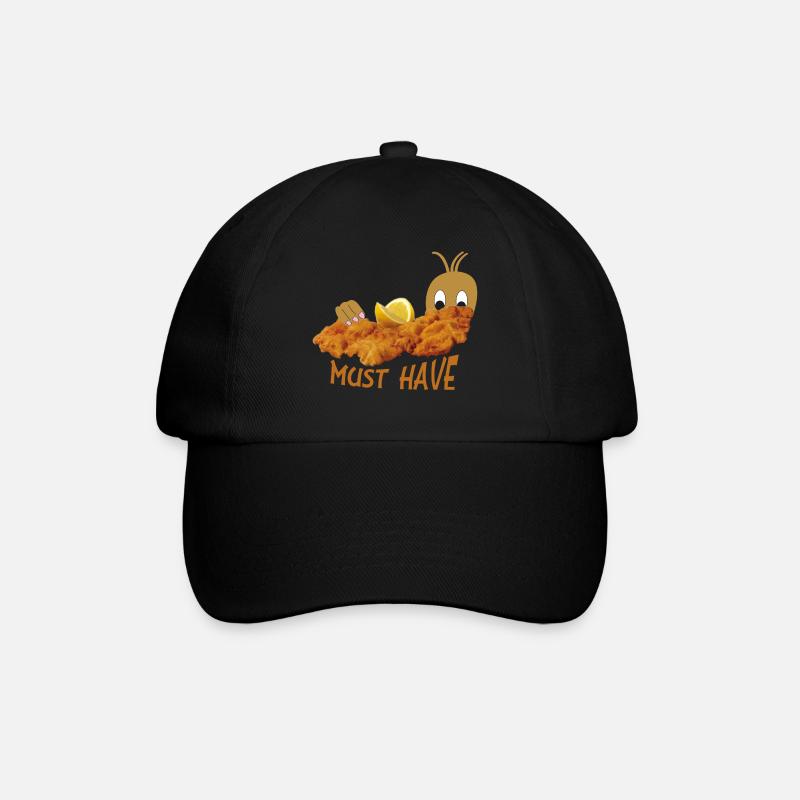 Schnitzel - Baseballkappe - Schwarz/Schwarz