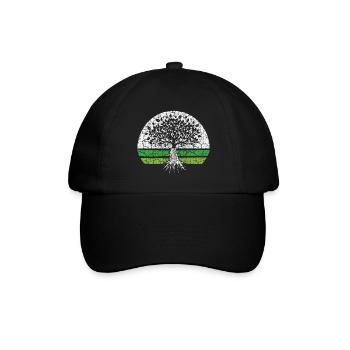 Green tree Co2 Climate Environment Energy transition Eco organic - Baseball Cap - black/black - Front