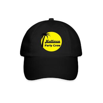 Mallorca Party Crew T-Shirts - Baseballkappe - Schwarz/Schwarz - Vorne
