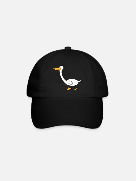 lustige Gans - Baseballkappe - Schwarz/Schwarz