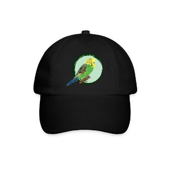 Perruche jaune / Yellow Budgie II - Casquette classique - noir/noir - Devant