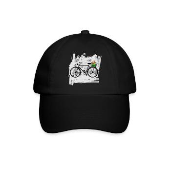vélo fleurs cycliste - Casquette classique - noir/noir - Devant