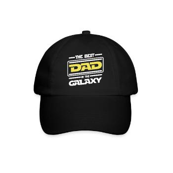 The best Dad in the galaxy - Parody humor - Baseball Cap - black/black - Front