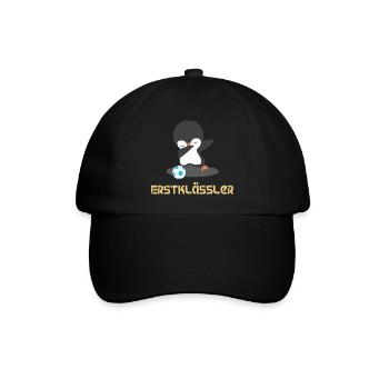 Kindergarten Schule Einschulung Jungs Mädchen - Baseballkappe - Schwarz/Schwarz - Vorne
