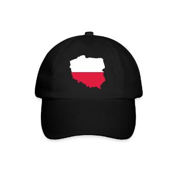 Poland - National border in national flag - Baseball Cap - black/black - Front