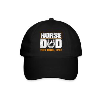 Equestrianism Equestrian Horse Riding Horse Dad - Baseball Cap - black/black - Front