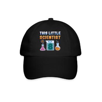 8th Birthday of Little Researcher Children 8 years old - Baseball Cap - black/black - Front