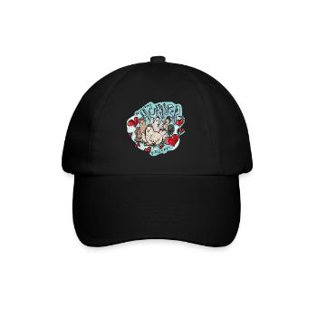 Verrückter Hühnerhaufen - Baseballkappe - Schwarz/Schwarz - Vorne