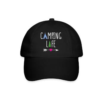 Camping Life - Baseball Cap - black/black - Front