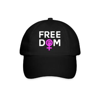 Freedom Frauen Power Feminin - Baseballkappe - Schwarz/Schwarz - Vorne