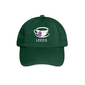 Leeds Teacup UK Flag Sachet de thé - Casquette classique - vert bouteille - Devant