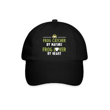 Frog Catcher By Nature Funny Herpetologist Toad Am - Baseball Cap - black/black - Front