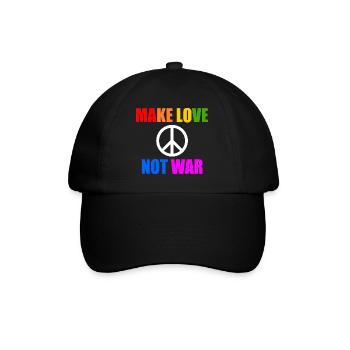 Make love not war - Baseball Cap - black/black - Front