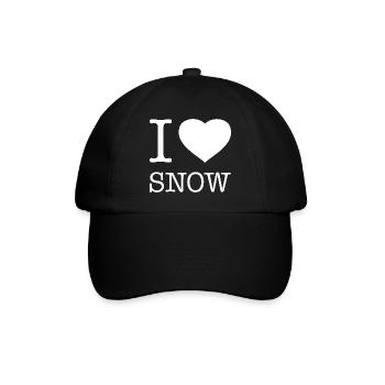 I LOVE SNOW - Baseball Cap - black/black - Front