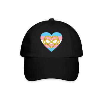 Polyamory Infinity Heart Trans Pride - Baseball Cap - black/black - Front
