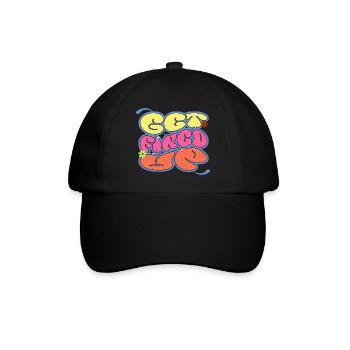 Fired Up Motivational Inspirational Positivity - Baseballkappe - Schwarz/Schwarz - Vorne