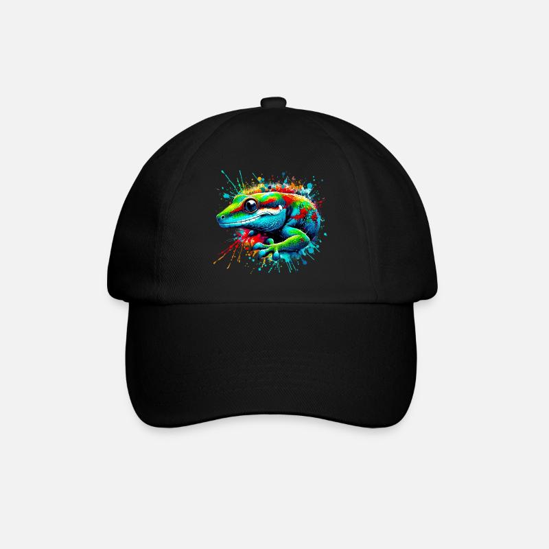 Gecko - Baseballkappe - Schwarz/Schwarz