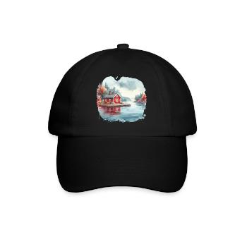 Suède maison Suède lac cadeau de vacances - Casquette classique - noir/noir - Devant